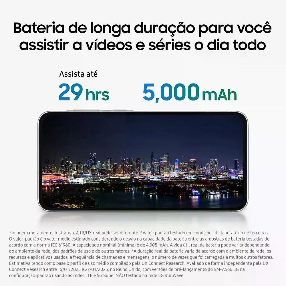 Smartphone Samsung Galaxy A36 6GB RAM 128GB 50MP Tela 6,7" Verde