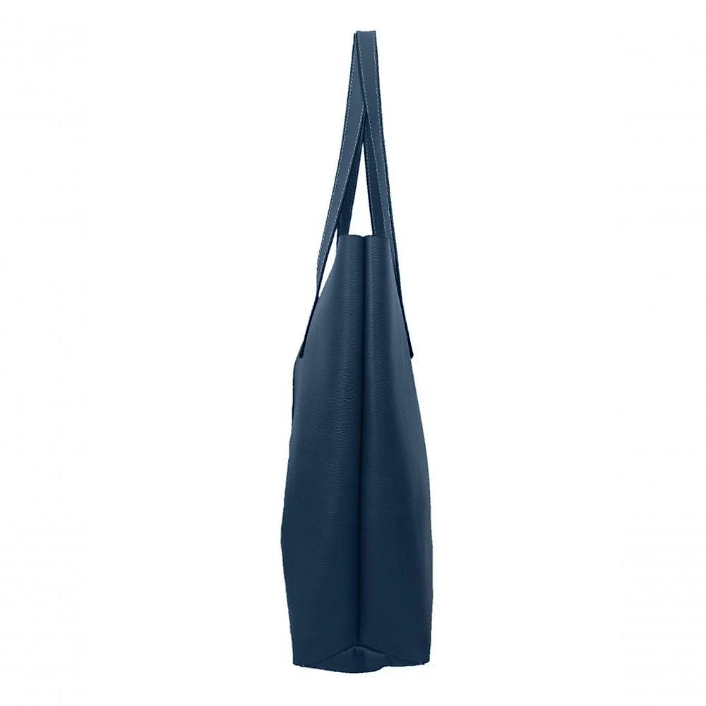 Kit Bolsa Boho Sacola E Necesseire Topgrife Couro Cor Azul Marinho Tamanho único