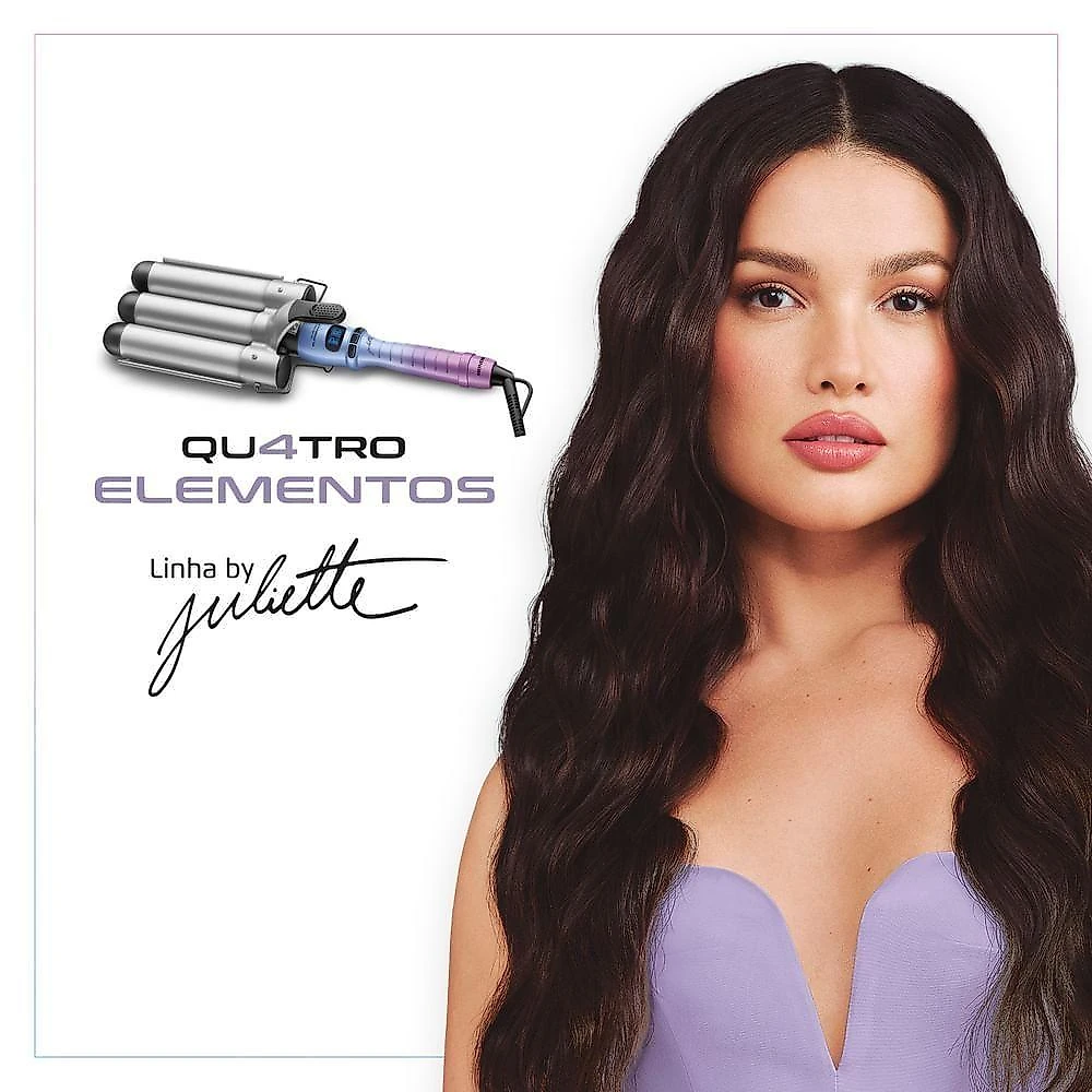 Modelador De Cachos Triondas By Juliette Mondial Azul/rosa Bivolt Mct-ju-03