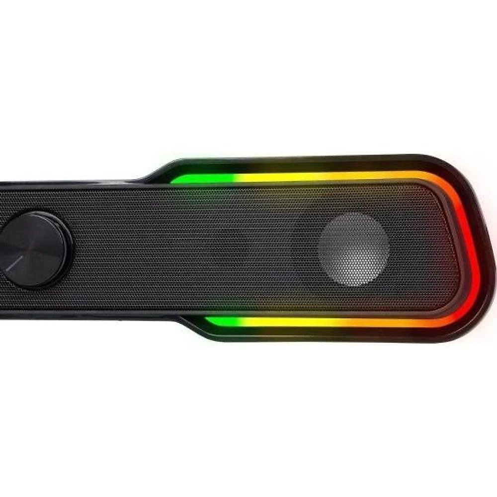 Soundbar Gamer para PC Black Hawk 6W com Iluminação LED RGB e Conexão P2 e USB Preto