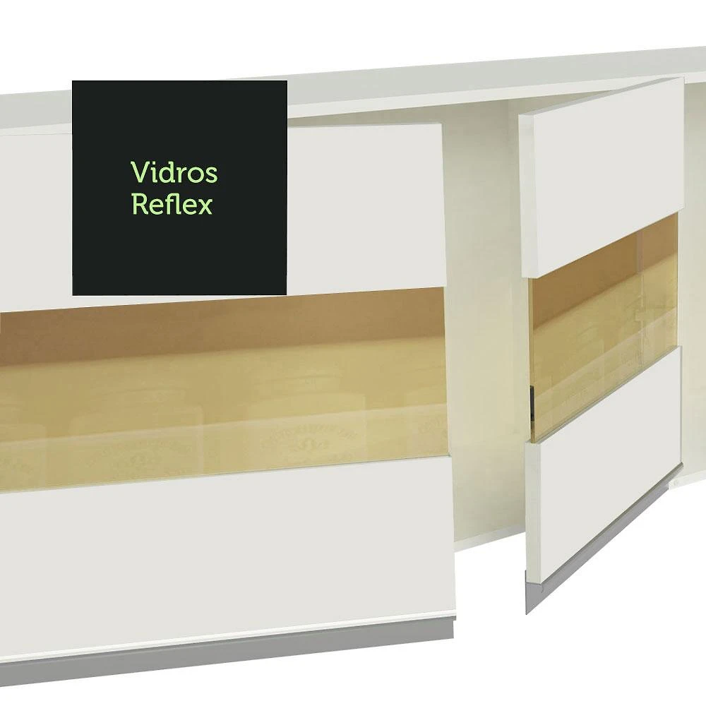 Armário de Cozinha Compacta 100% MDF 120 cm Smart Madesa 01 Branco