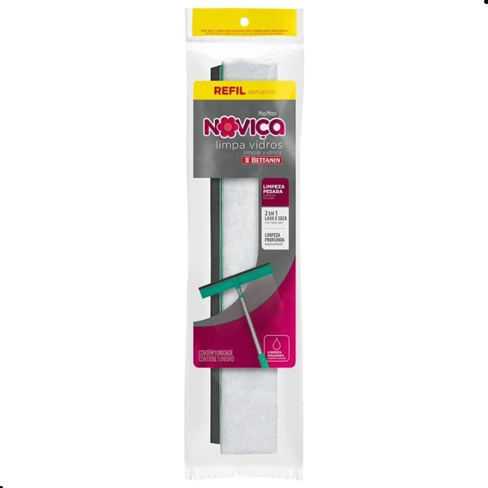 Kit Refil Mop Limpa Vidros Noviça 3 Unidades