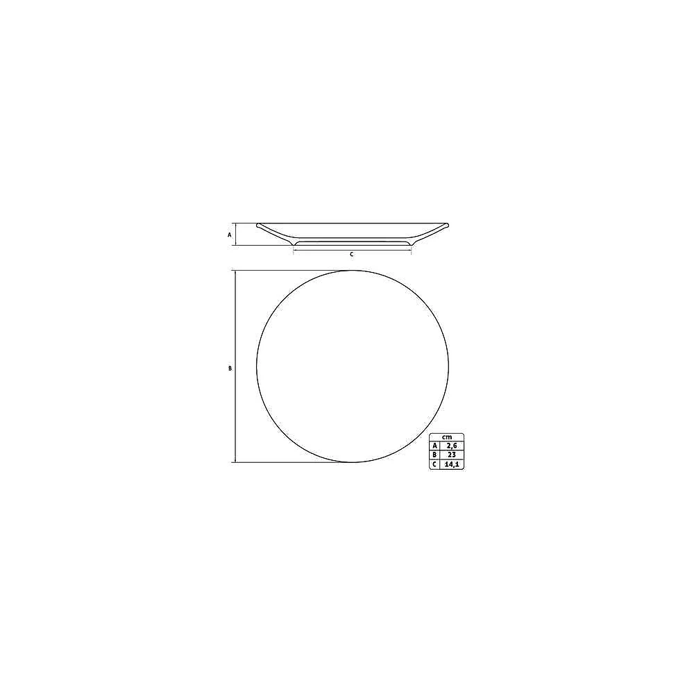 Prato Sobremesa Tramontina Engenho Maxforce Em Porcelana 23 Cm Tramontina