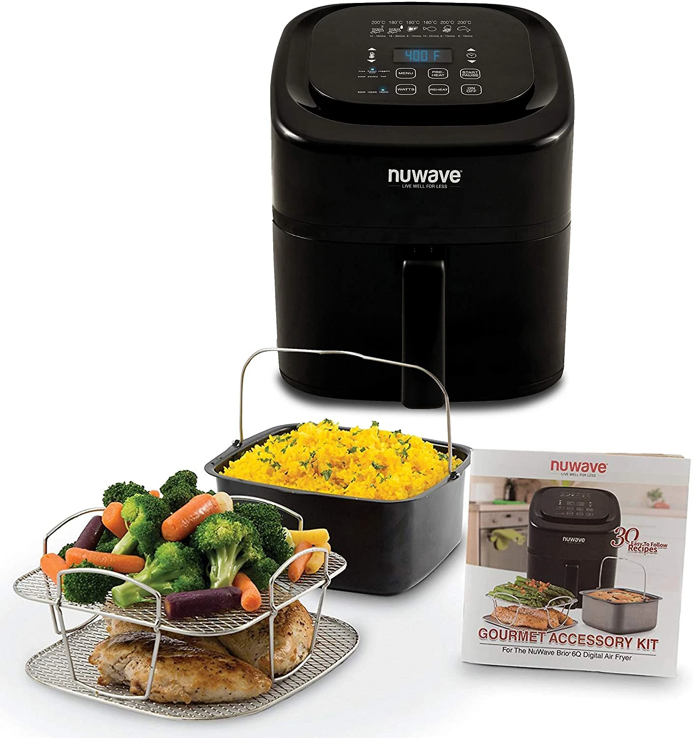NUWAVE AFC1031OA2 Fritadeira Elétrica Air Fryer 6L com