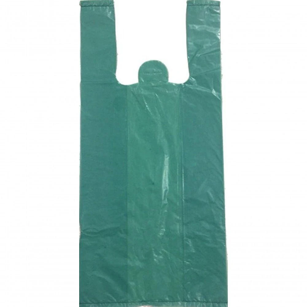 Sacola Plástica Reciclada 15KG Alta Densidade Resistente Verde Pacote 5KG Higipack