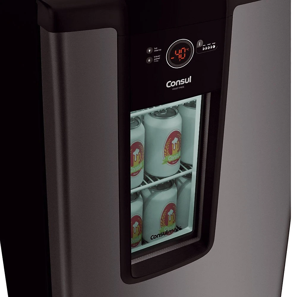 Cervejeira 1 Porta Frost Free 82 Litros Consul CZD12AT Titanium - 110V
