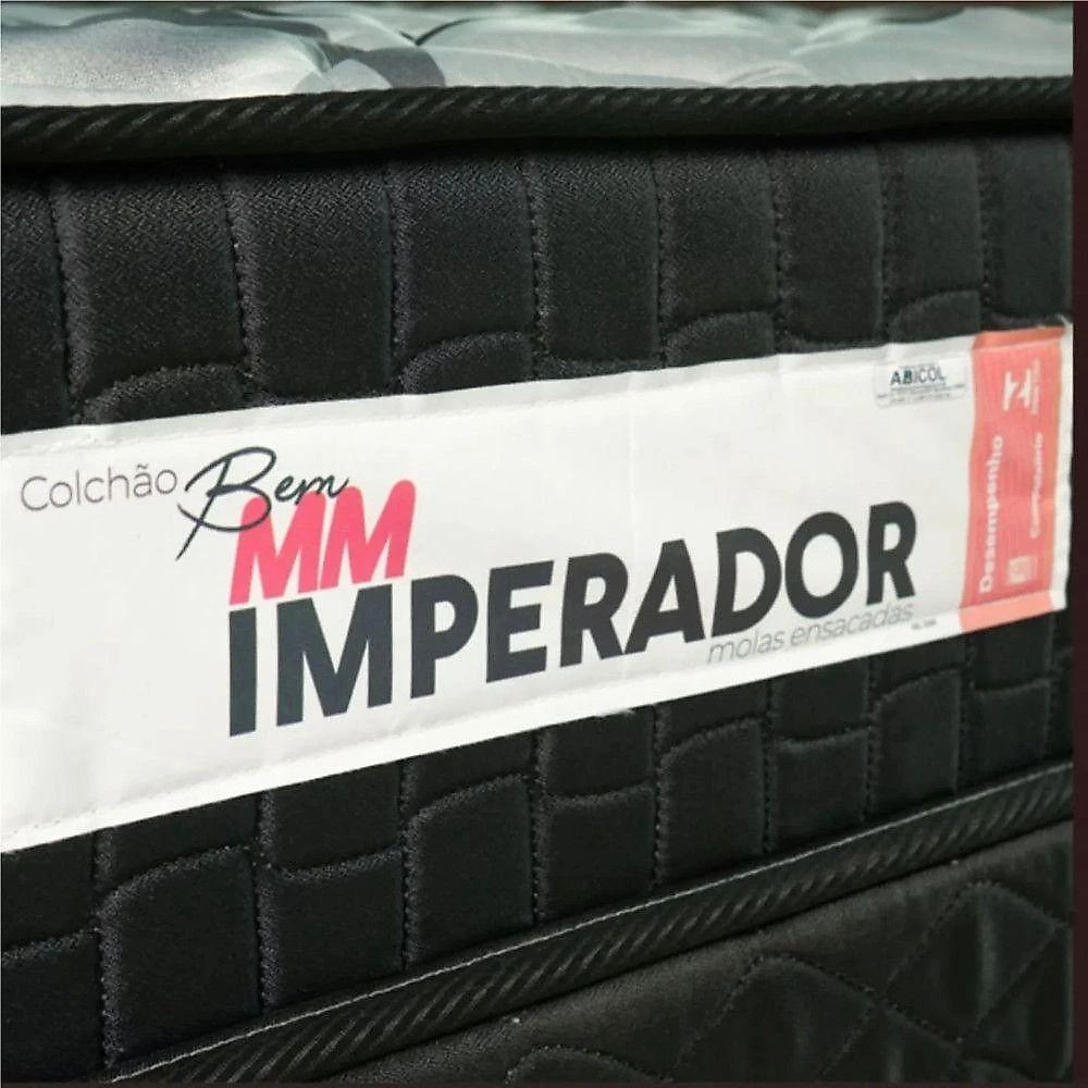 Colchão Casal Mola LFK D26 138x188x21CM Preto com Cinza Hellen Estofados e Colchões