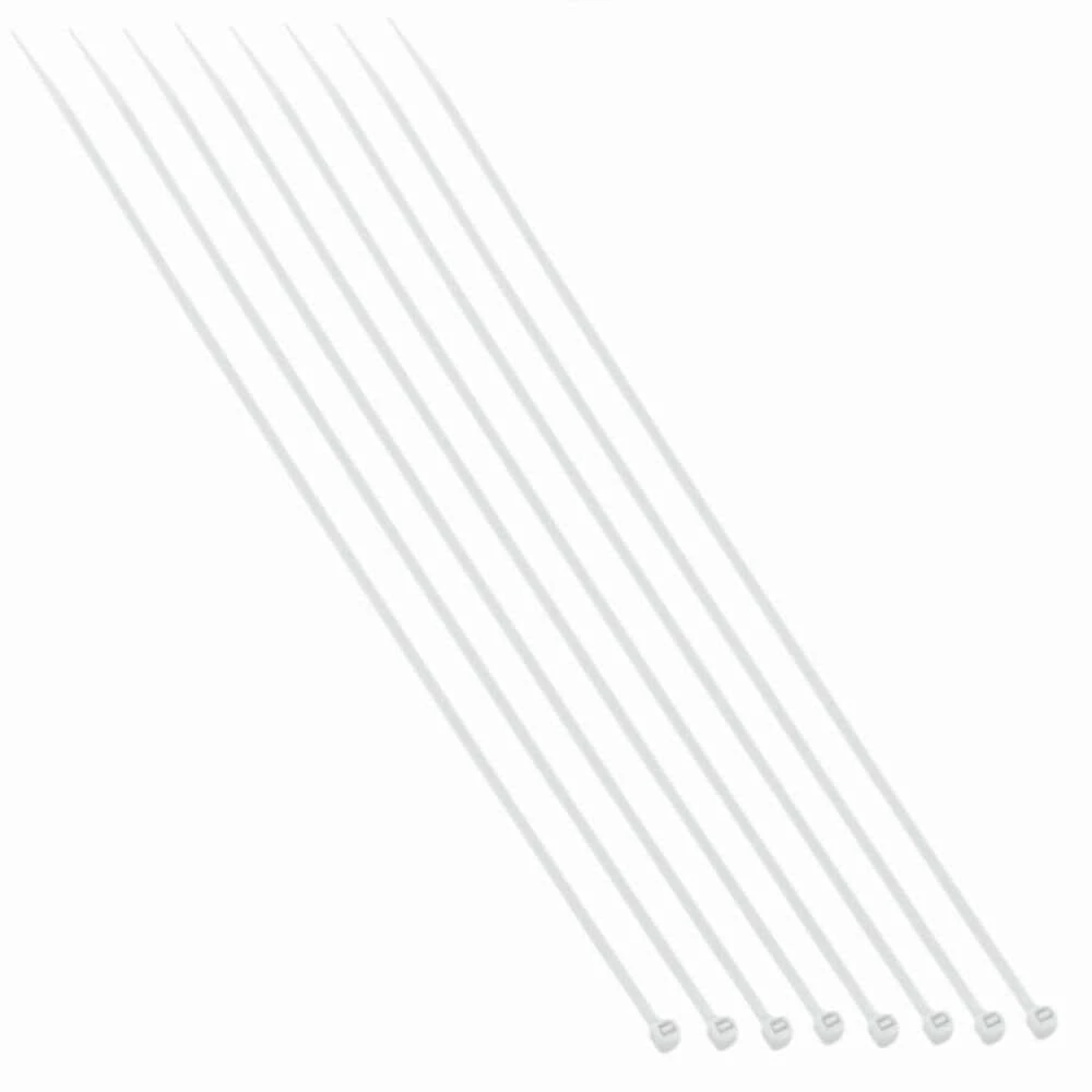 Abraçadeiras de Nylon 3,6x100mm 100 Unidades 8674 Branco para Fios e Cabos Brasfort
