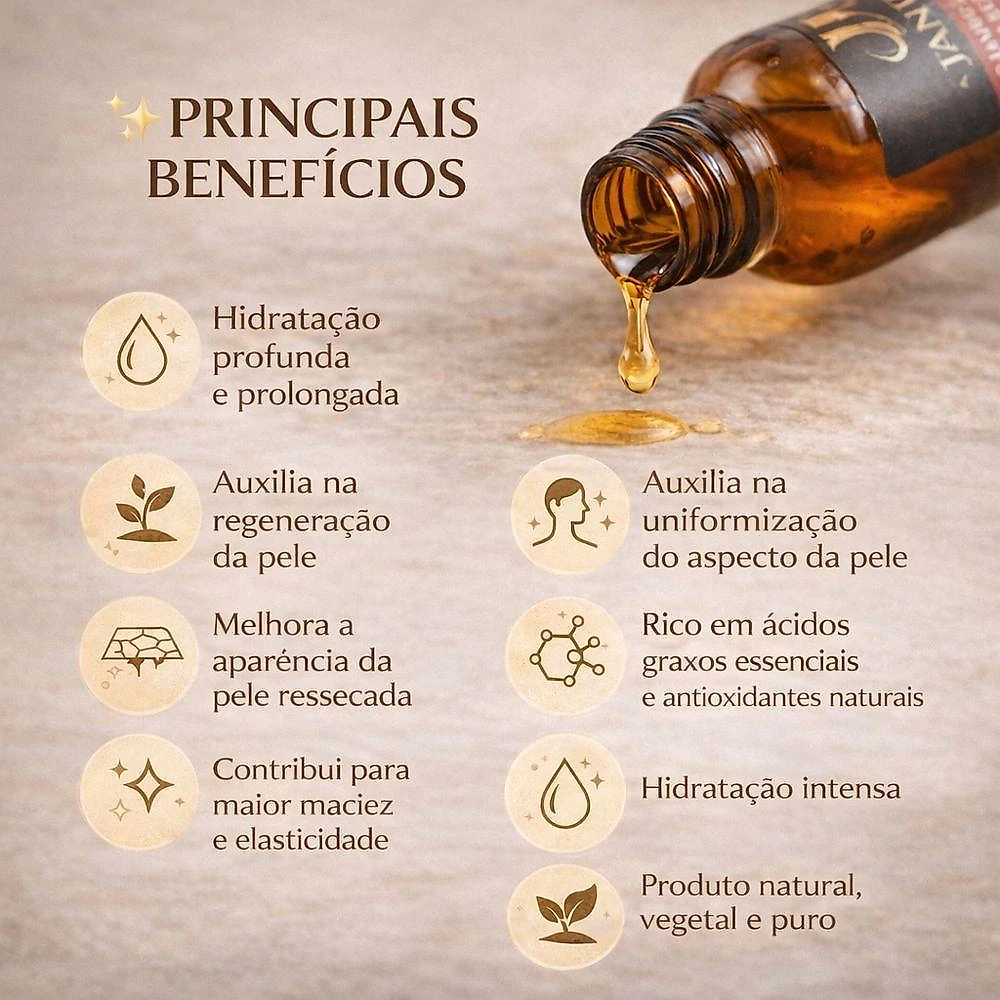 Kit com 3 Óleos de Rosa Mosqueta 100% Puros 30Ml Cada (90 Ml No Total)