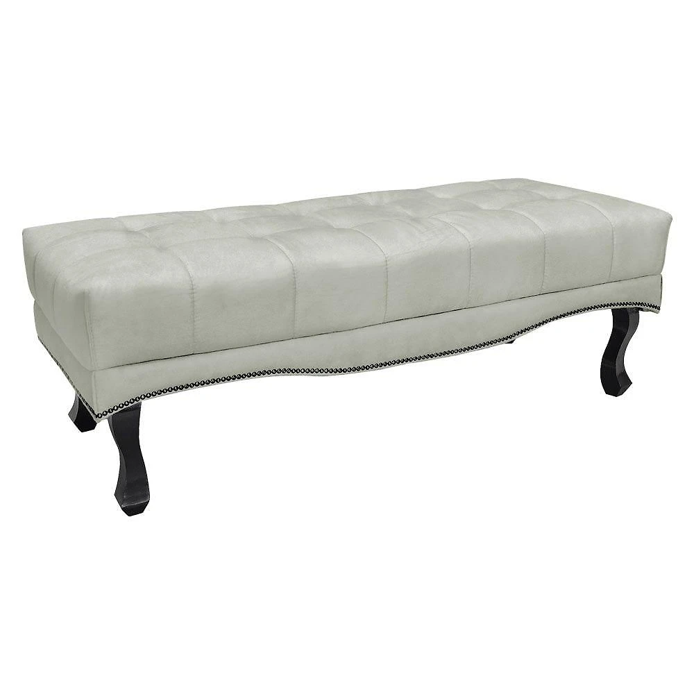 Calçadeira Recamier King 1,95M Cor Cinza Prata