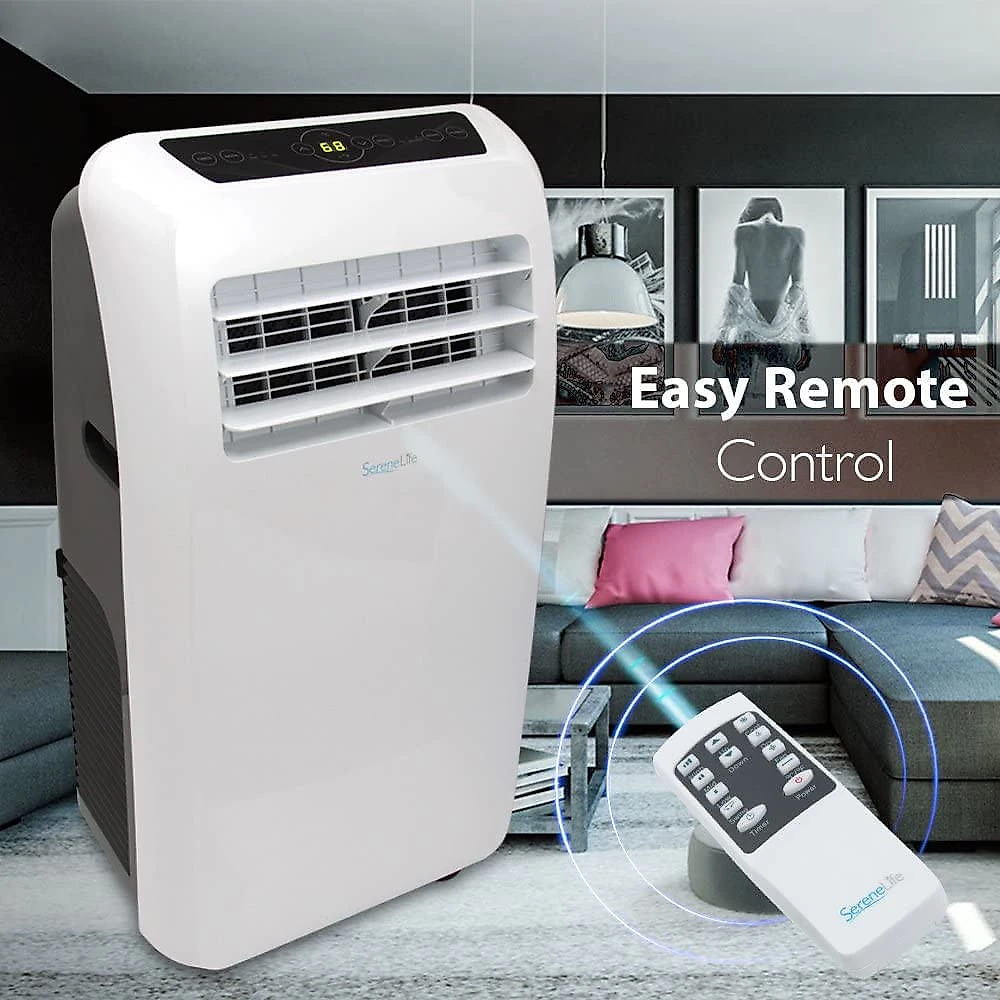 SereneLife SLPAC125 Climatizador Portátil com Controle Remoto 110V Branco