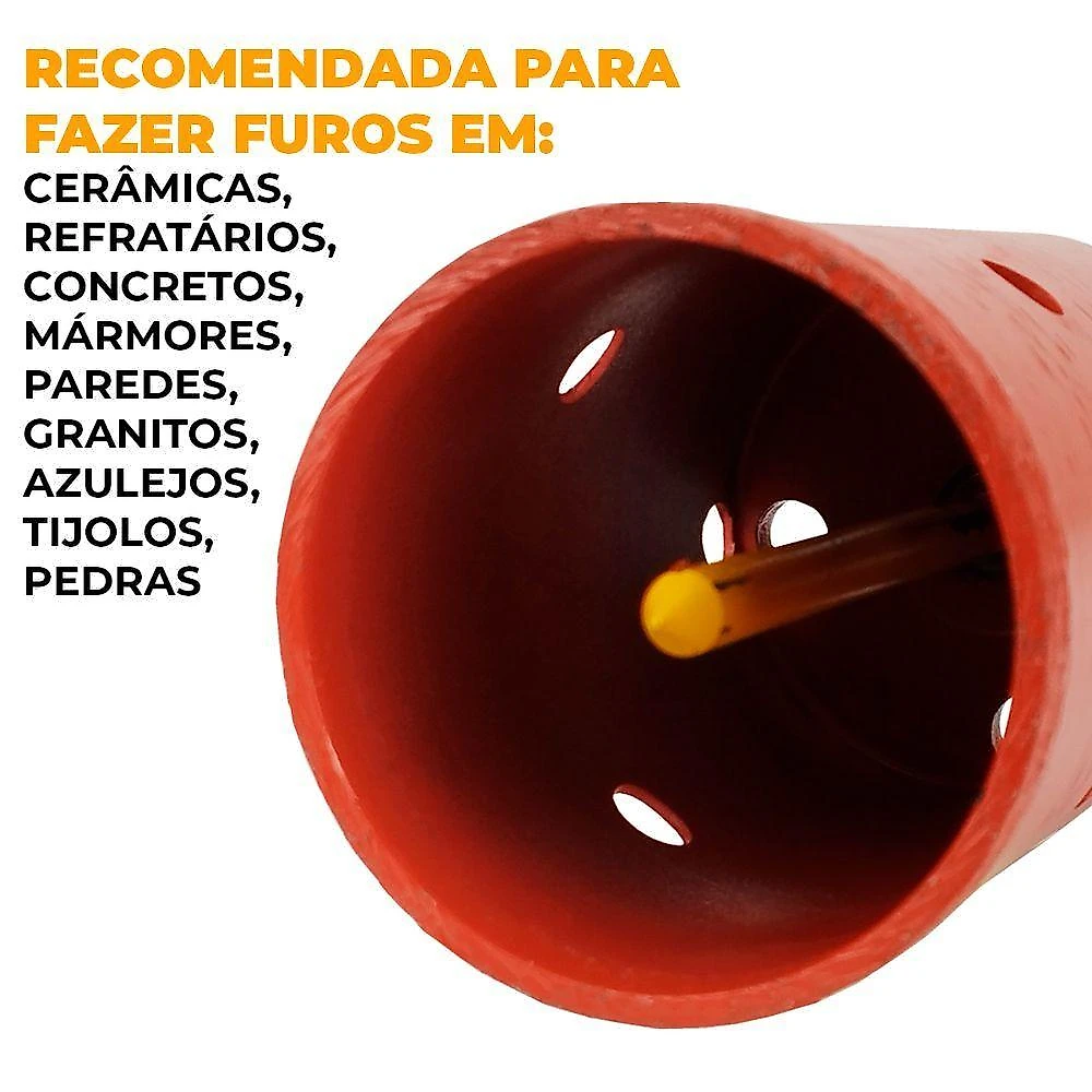 Serra Copo Diamantada 60mm Haste Sds Plus Engate Rápido único