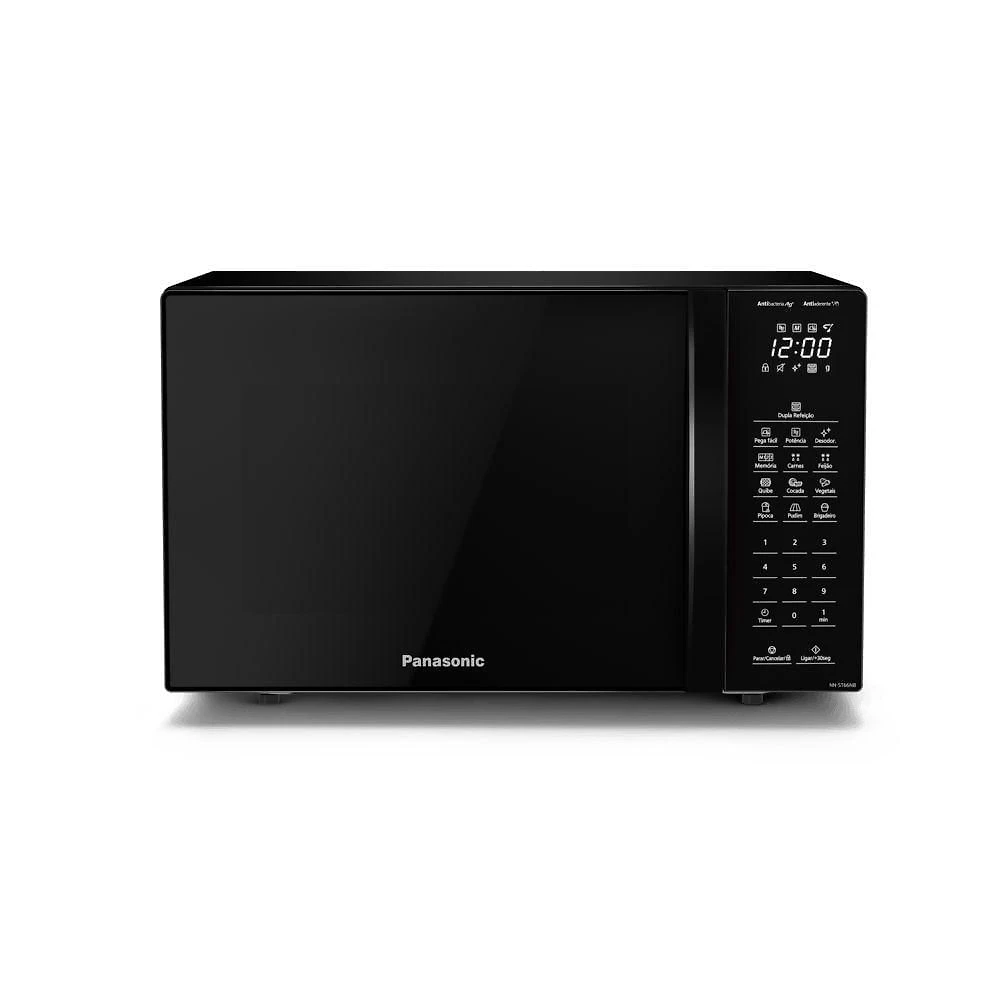 Miniatura Microondas Panasonic Dupla Refeição 34L Black Glass - NN-ST66NBRU 110V
