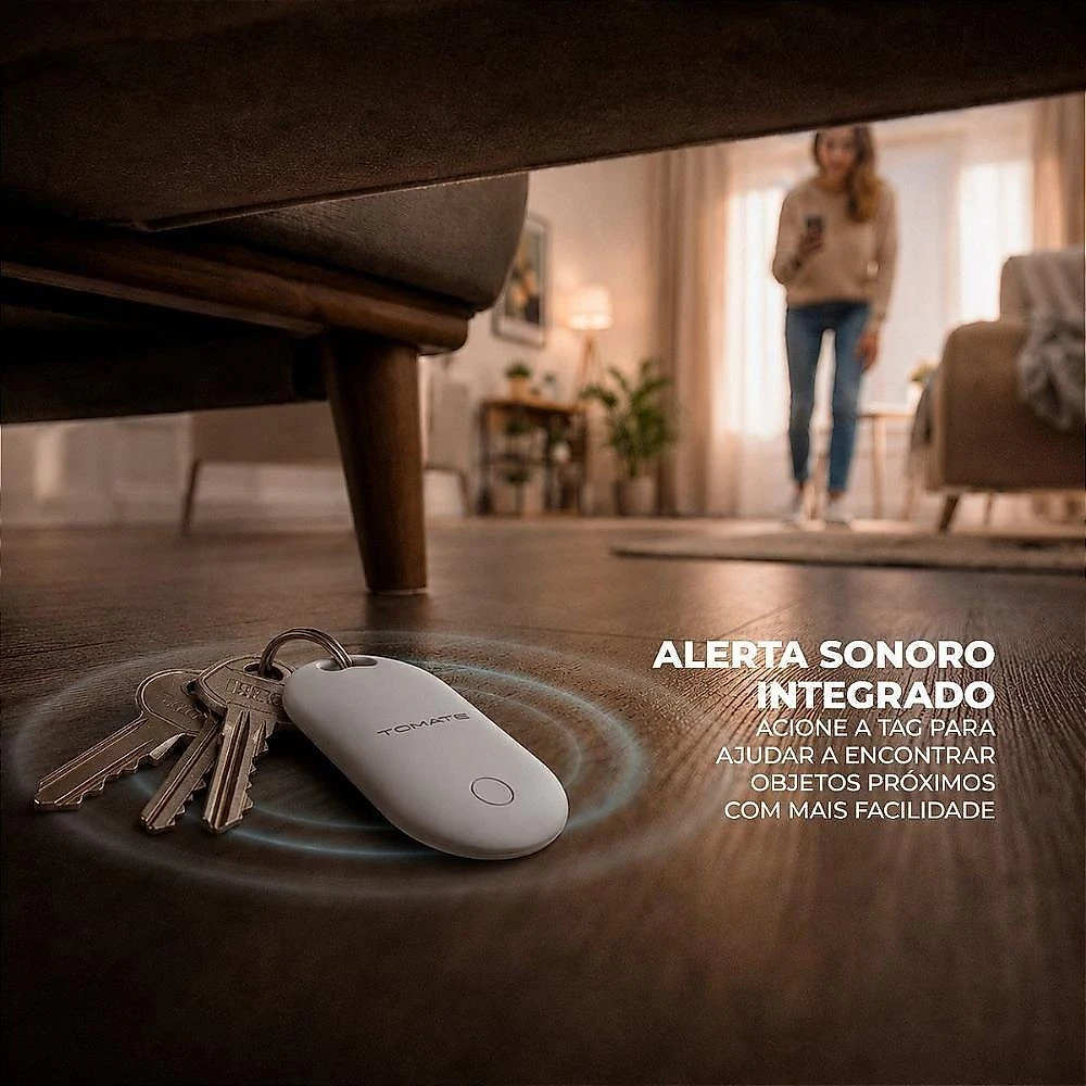 Smart Tag ST-01 Rastreador Bluetooth Compatível Apple Branco Tomate