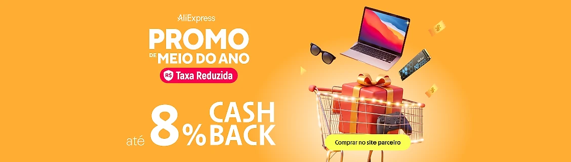 ALIEXPRESS com até 8% de cashback 