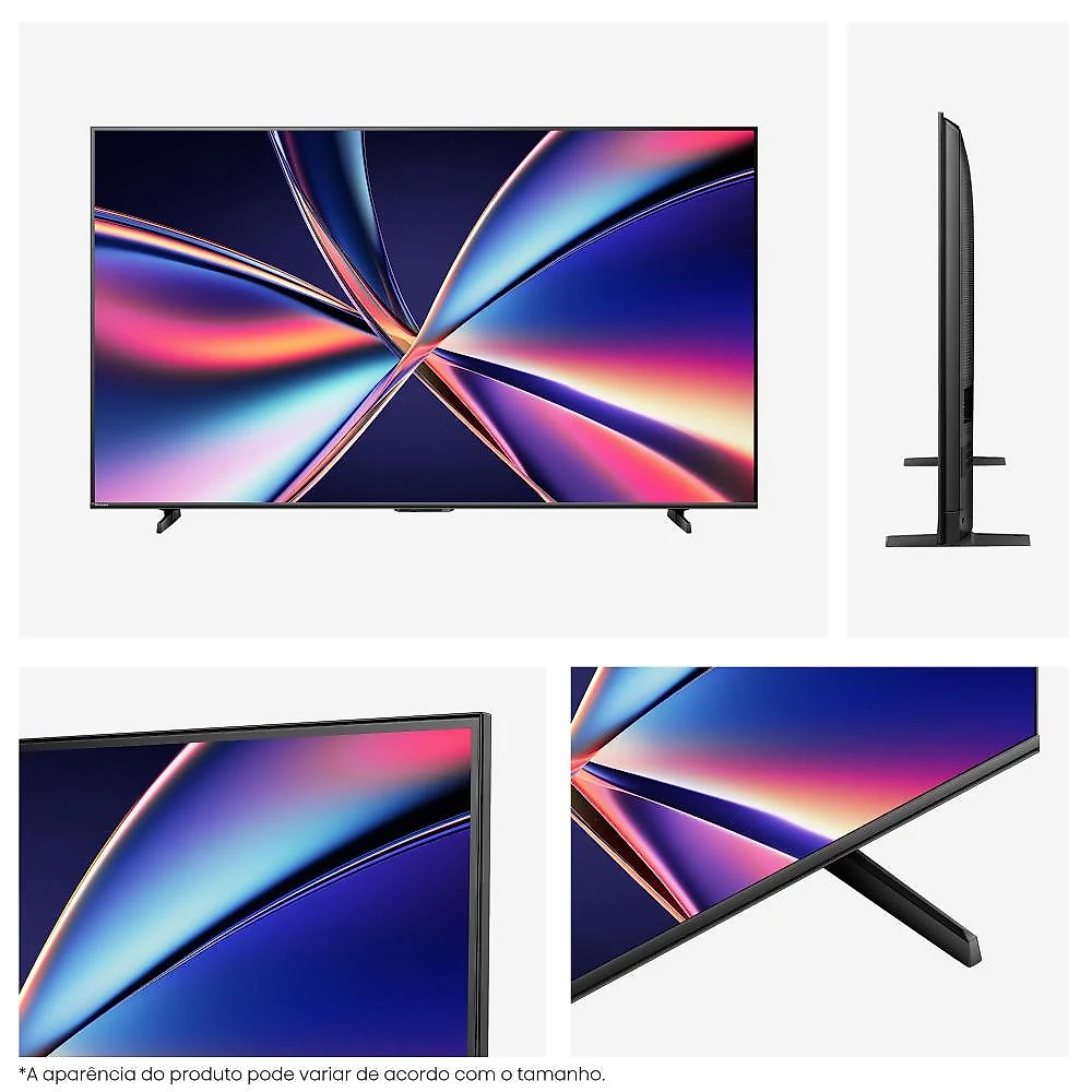 Smart tv 55” 4k uhd hisense 55u6qv mini led 60hz vidaa dolby vision
