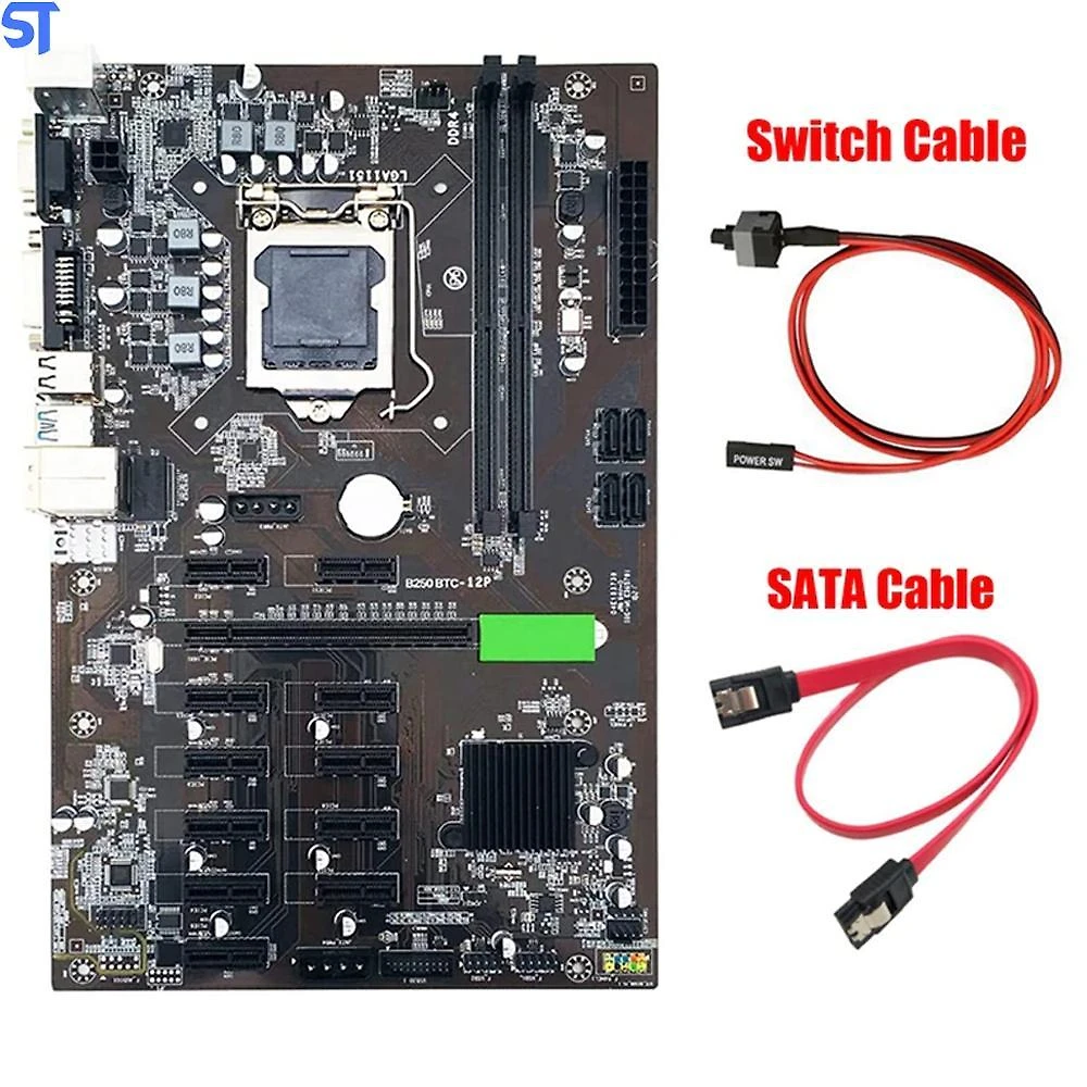 Miniatura Placa Mãe B250 Lga 1151 Ddr4 Usb 3.0 Perfeita Para Mineração
