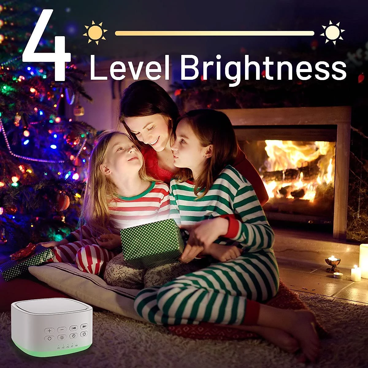 Magicteam Máquina de Ruído Branco para Dormir 25 Sons com 10 L uzes Ambiente Programável 110V
