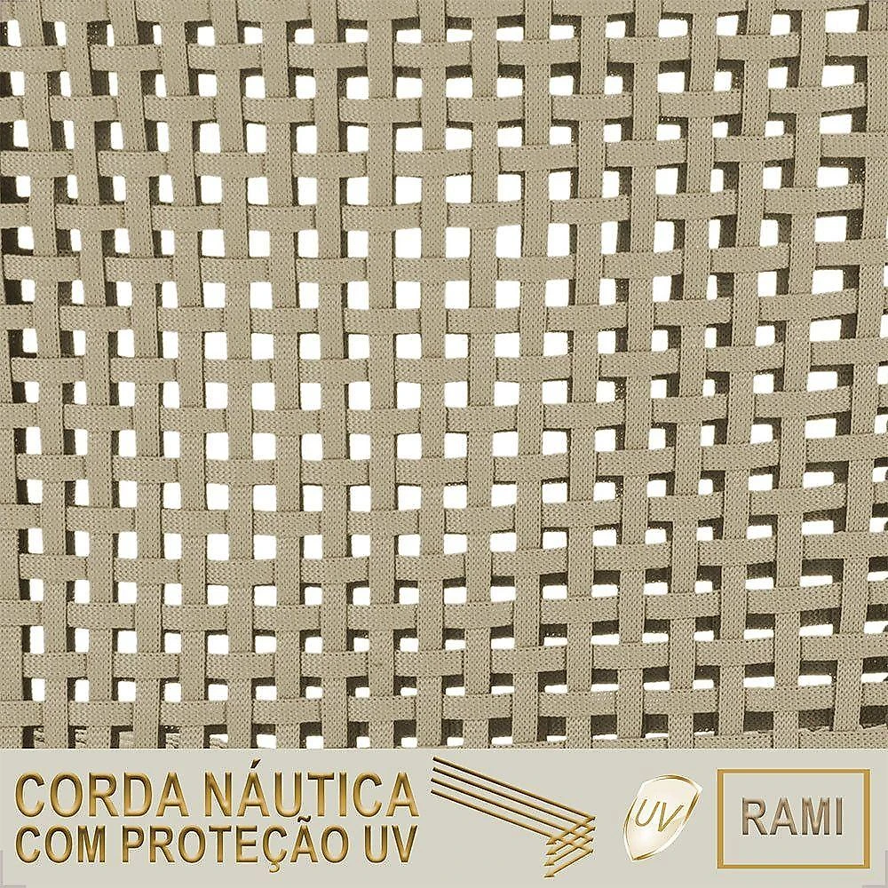 Mesa E 2 Poltronas Madri Corda Náutica Estofado 11 Trama Rami