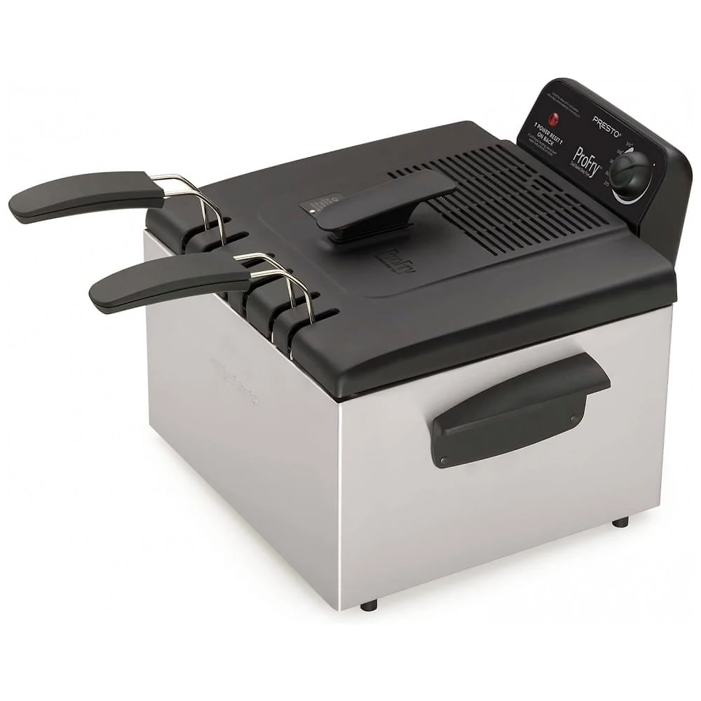 Fritadeira Elétrica 4.7L em Aço Inoxidável, 1800W 110V, Presto 05466, Prata
