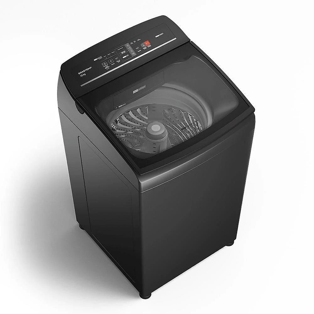 Lavadora de roupa brastemp 15kg bwt15a9 com smartsensor e ciclo tira manchas advanced – cinza 220