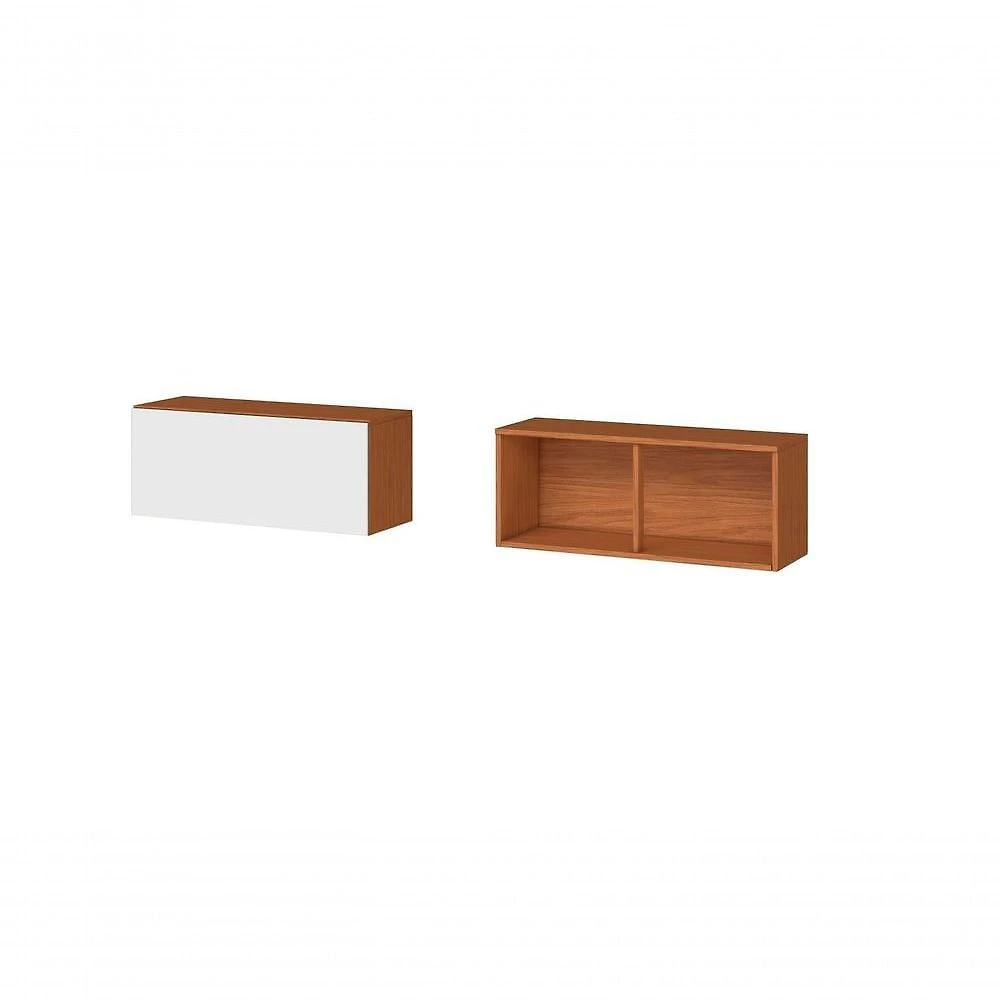Armario Aereo Refrigerador Luana Clara 2 Portas 70CM Madeira Branco