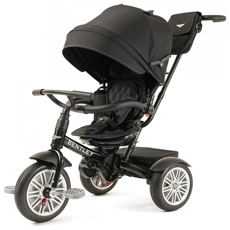 Triciclo Infantil para Passeio com Assento Ajustável 6 Estágios, Idade Recomendada 1 a 5 Anos, Bentley, Preto