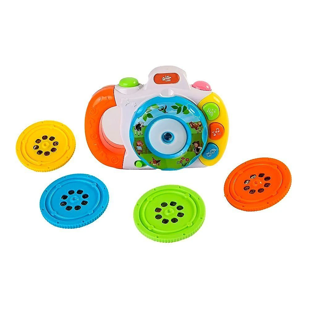 Câmera Projetor Infantil Musical – Brinquedo Educativo Com Luzes, Sons E Imagens Coloridas Divertida Com Luzes