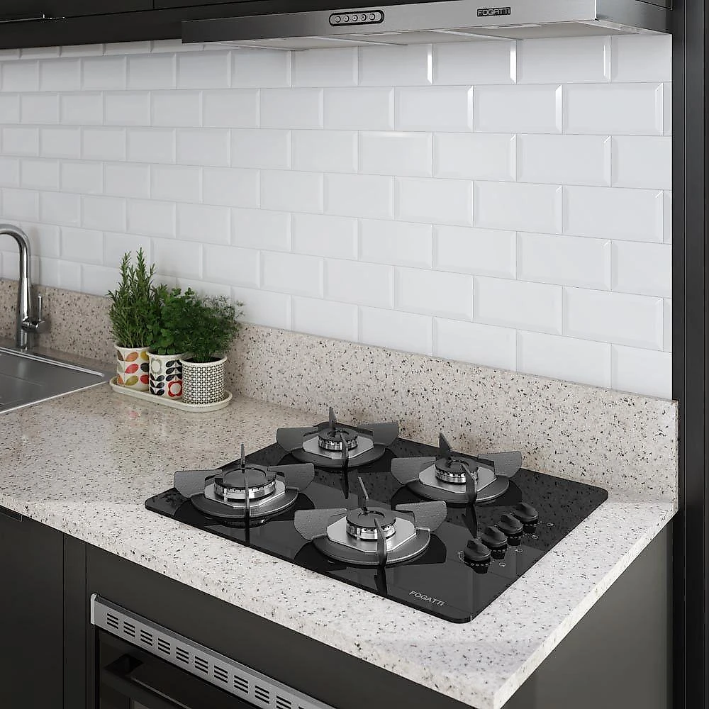 Cooktop Fogatti Safe Ferro Fundido 4 Bocas A Gas Preto Bivolt