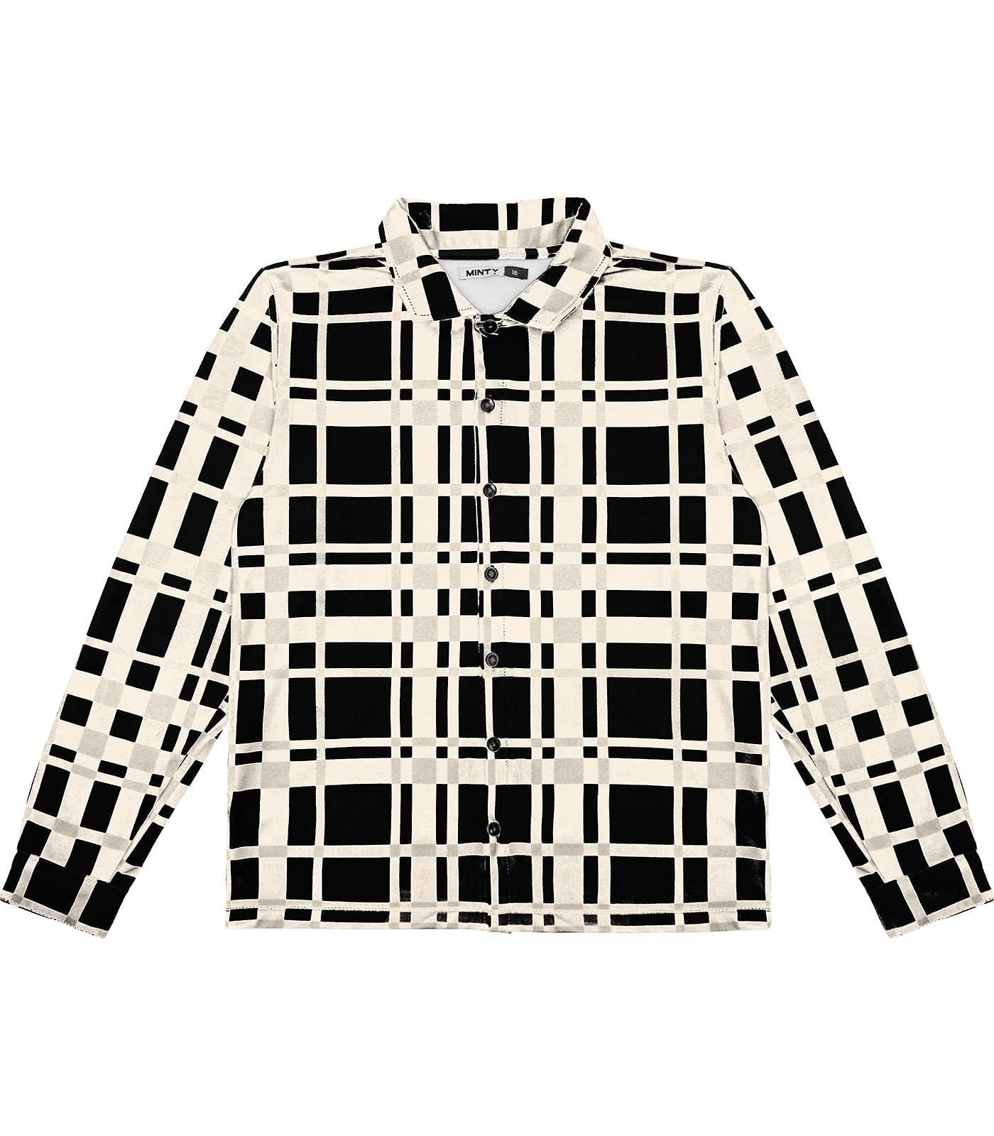 Camisa Manga Longa Juvenil Em Moletinho Minty Preto