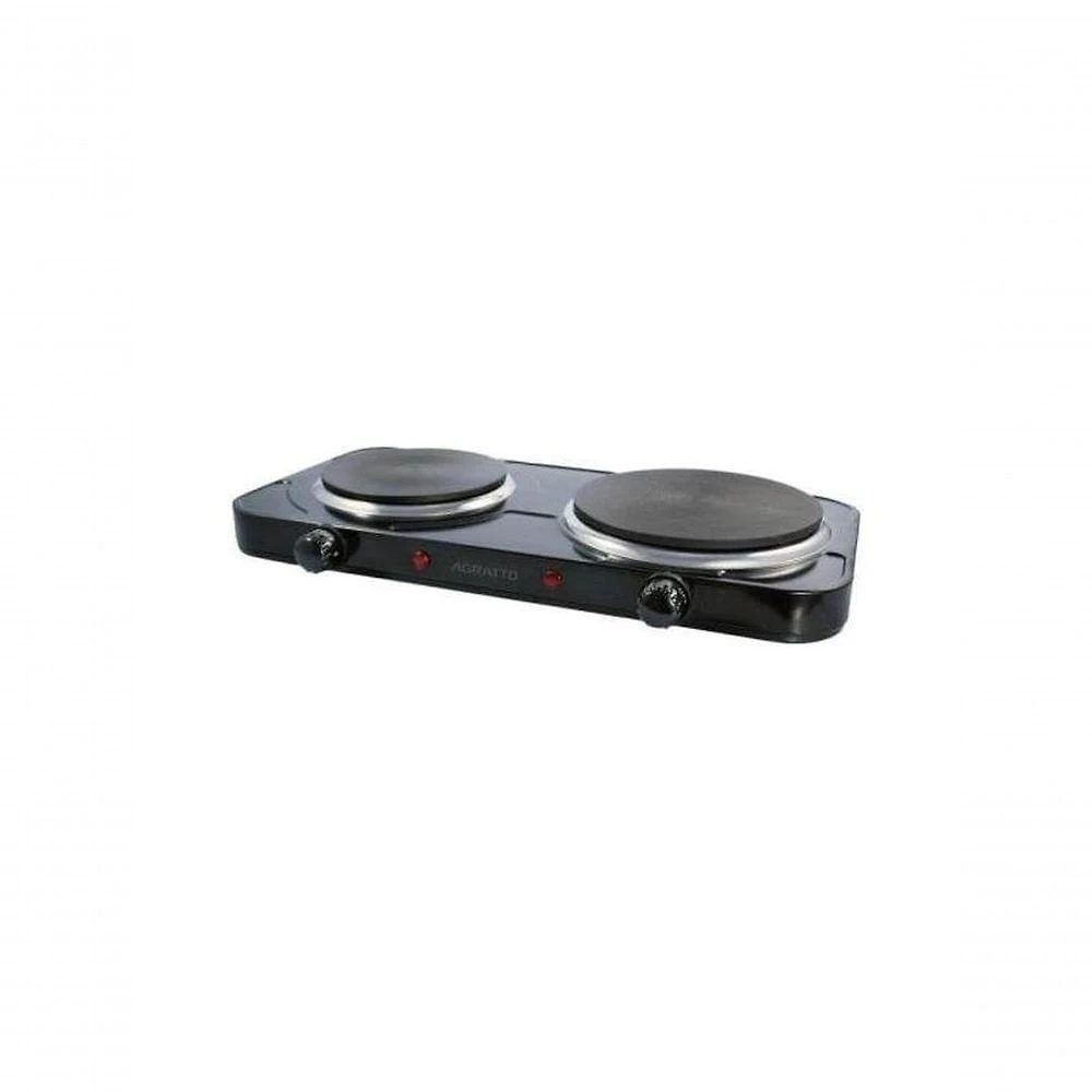 Fogão Elétrico de Mesa Cooktop Agratto FMP-01 2 Bocas Inox Temperatura Ajustável Preto 110V
