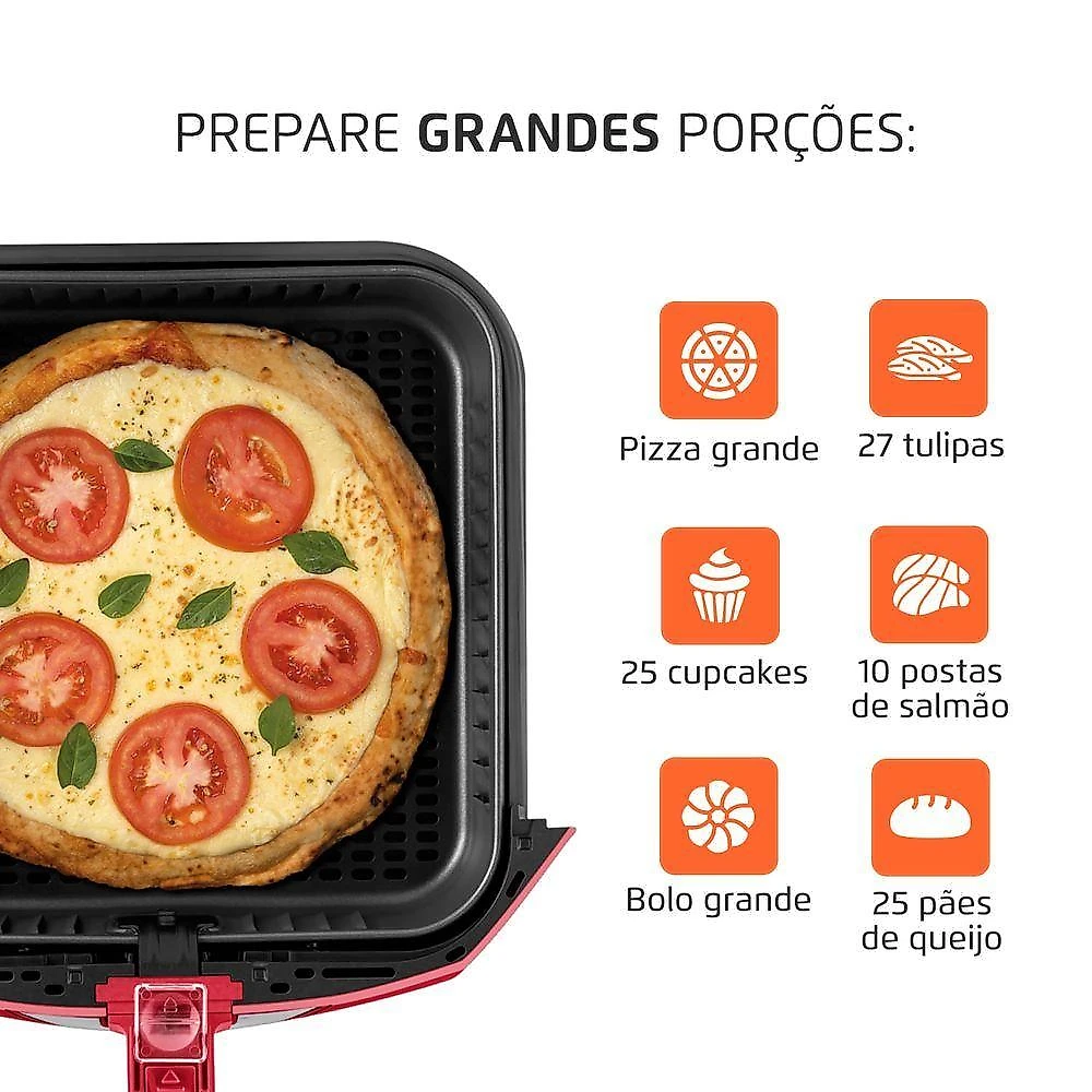Fritadeira Sem óleo Air Fryer 8 Litros Afn-80-ri Mondial Air Fryer Afn-80-ri 220v/60hz