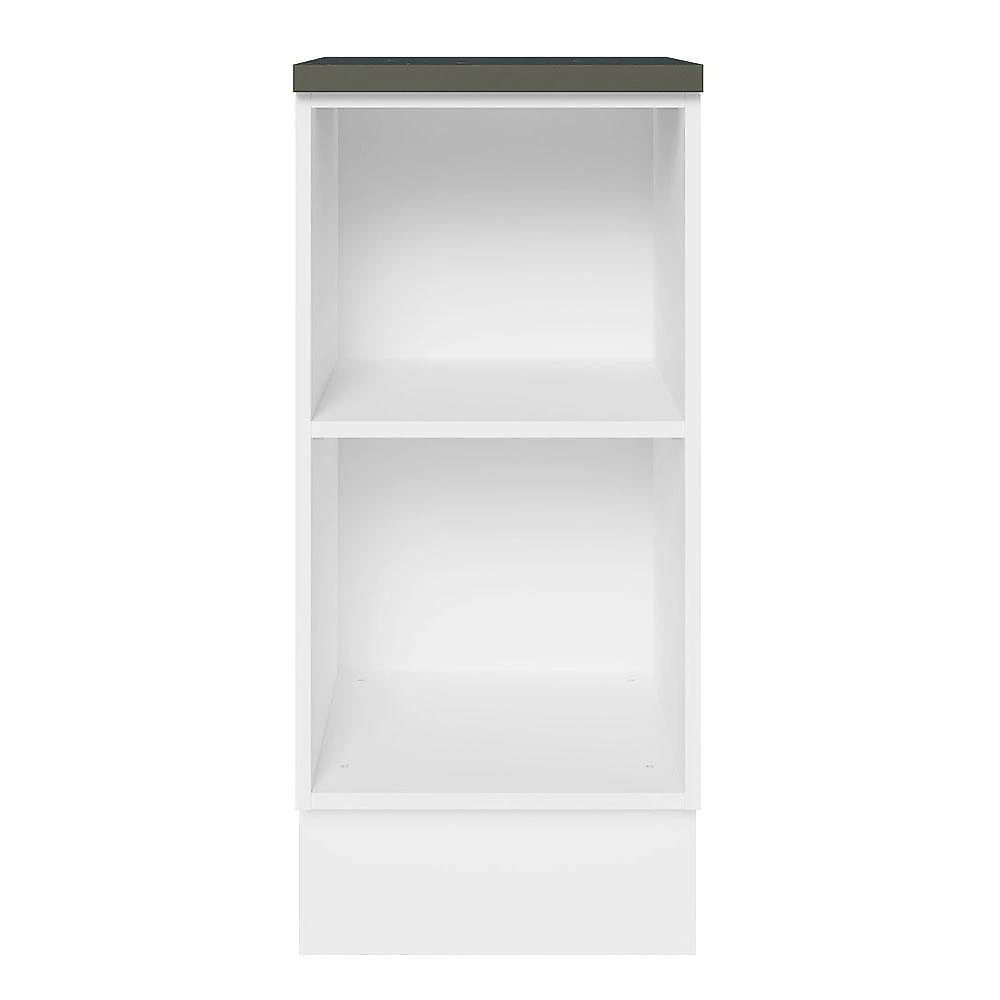 Balcão armário de cozinha 100% mdf 35 cm 1 porta branco rustic acordes madesa branco/rustic
