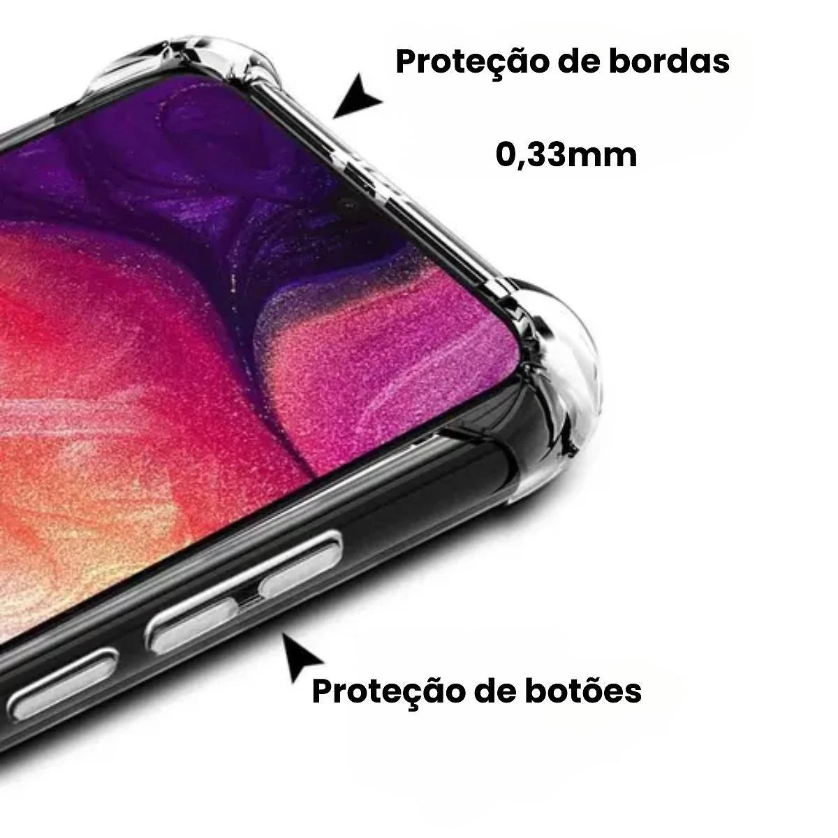 Capinha Galaxy S24Fe Transparente Bordas Reforçadas