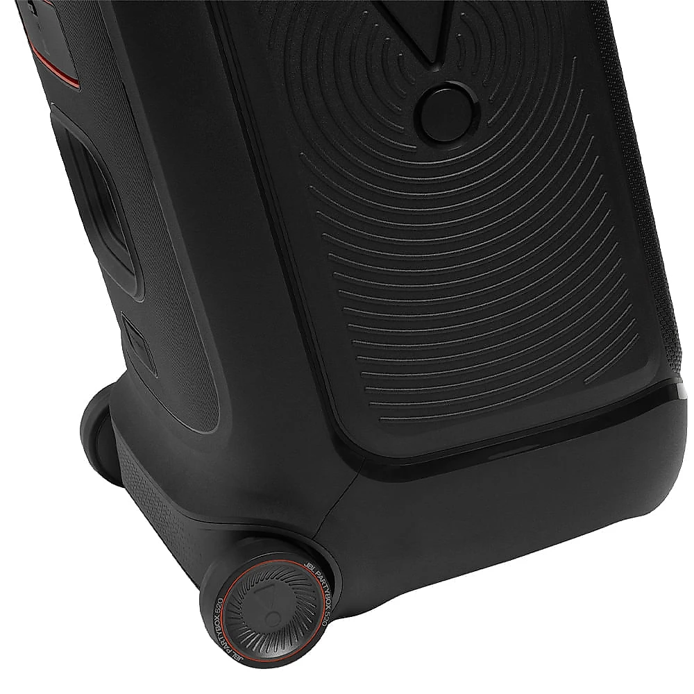 Caixa de Som Bluetooth JBL Party Box 520 BR Preta, Resistente à Respingos IPX4, Show de Luzes Futurista Bivolt
