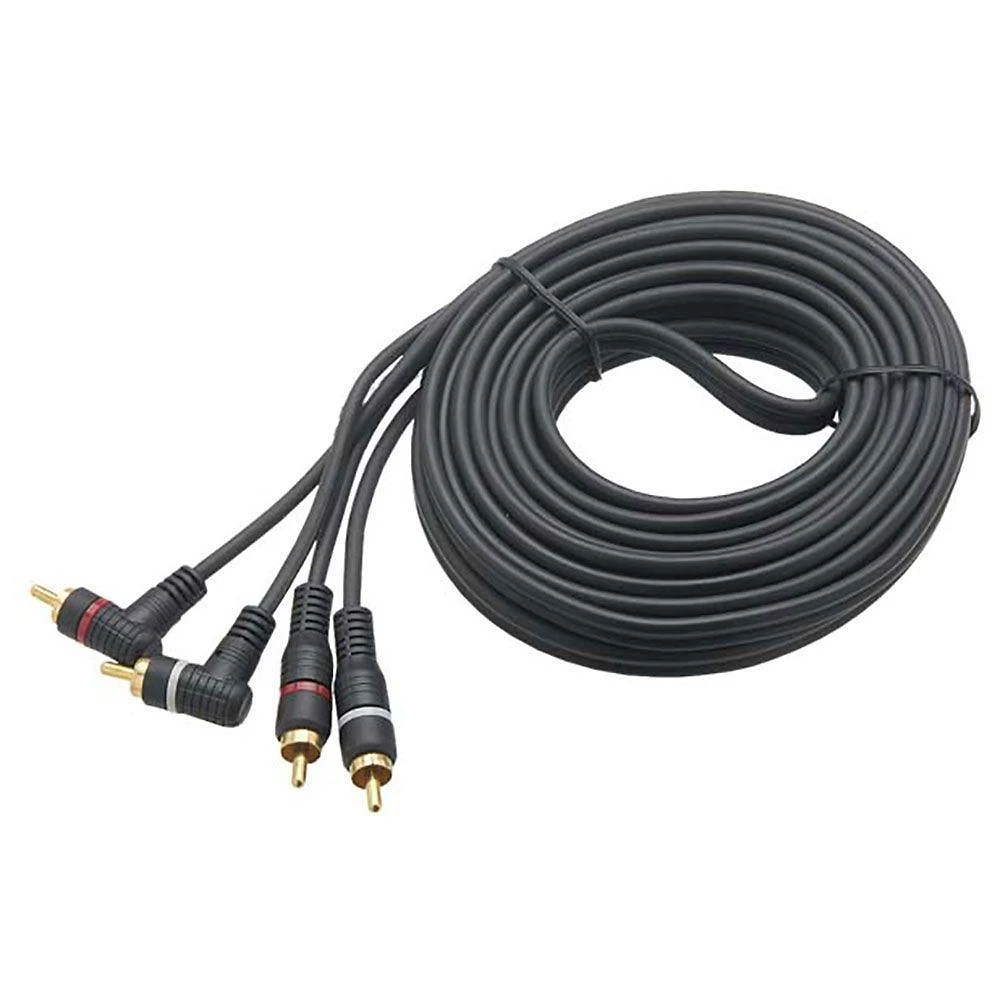 Cabo De Audio 2rca + 2rca 5 Metros 90-180 Graus Plug Gold