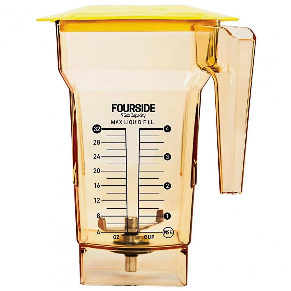 Jarra Liquidificadora Blendtec FourSide 40-618-62 Amarela 2.22 L 75 oz com Tampa Rígida Amarela