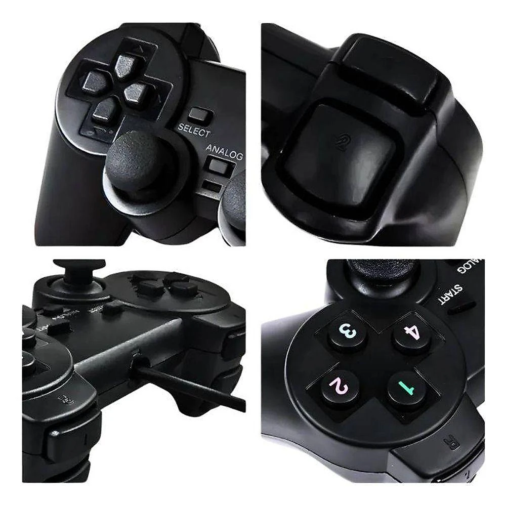 Kit 2 Controles para PC USB Joystick com Conexão USB Thor