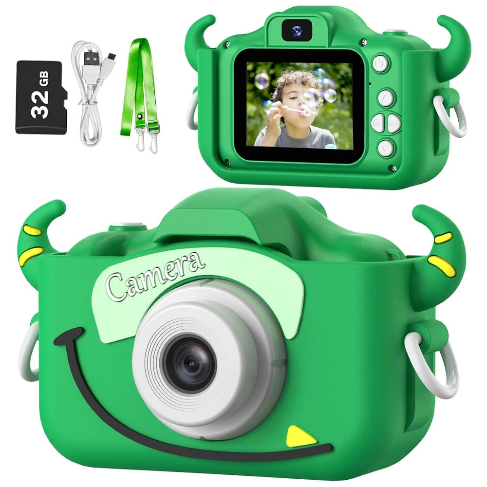 Câmera infantil Goopow para crianças de 3 a 8 anos, com vídeo HD 1080p, 12 MP, zoom digital 8x, 28 molduras divertidas, 3 jogos.