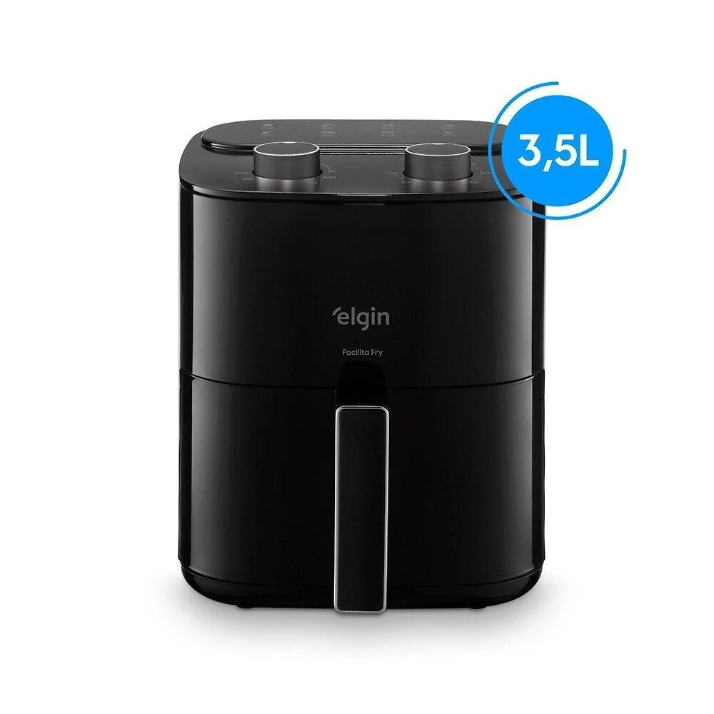 Air Fryer sem Óleo Elgin Facilita Fry 3,5L 1400W Preto 110V AFG35