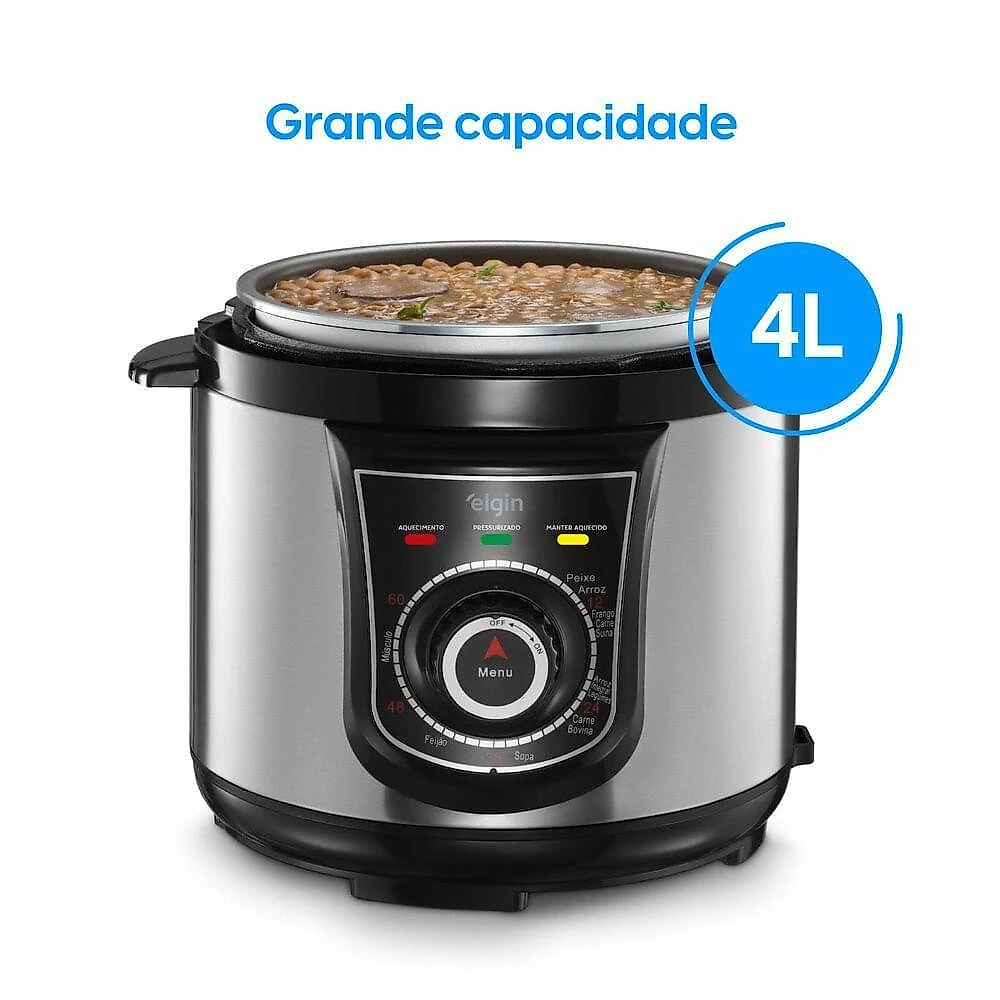 Panela de Pressão Elétrica Elgin Panela de Pressão Elétrica - 10 Funções Timer Trava 40L 840W 110V
