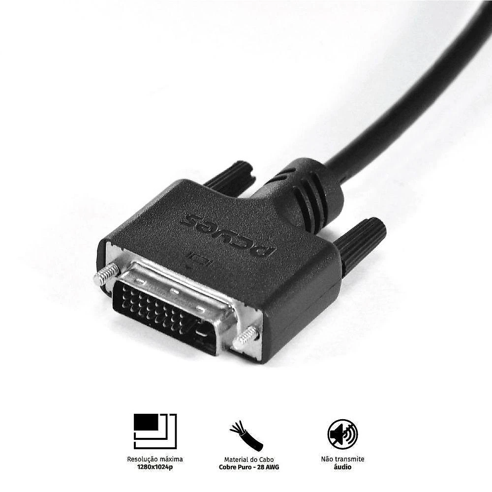 Cabo Dvi-i Para Vga Macho 2m - Pdvm15-2