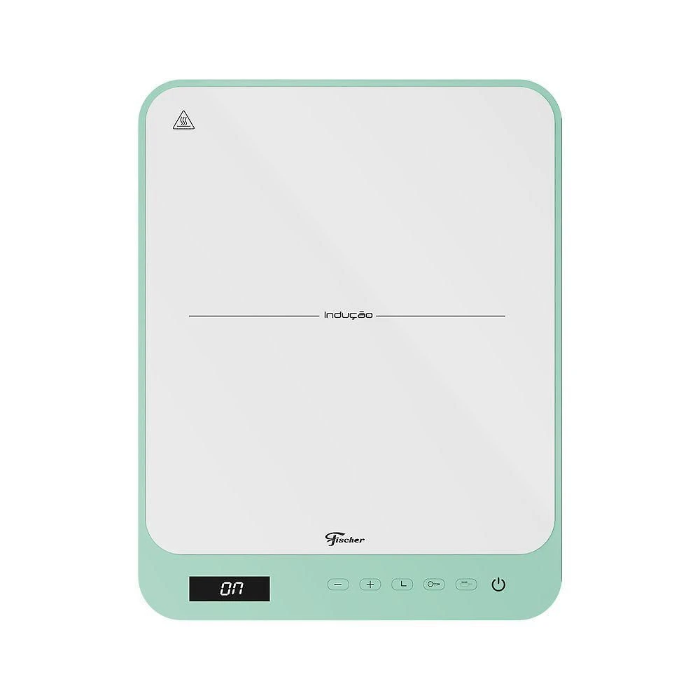 Cooktop de Indução Fischer 1 Boca Vitrocerâmico Portátil Verde Bivolt