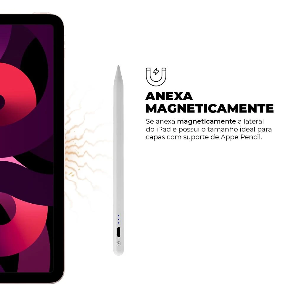 Caneta Touch Capacitiva Pro para iPad com Palm Rejection e traço adaptável - Gshield