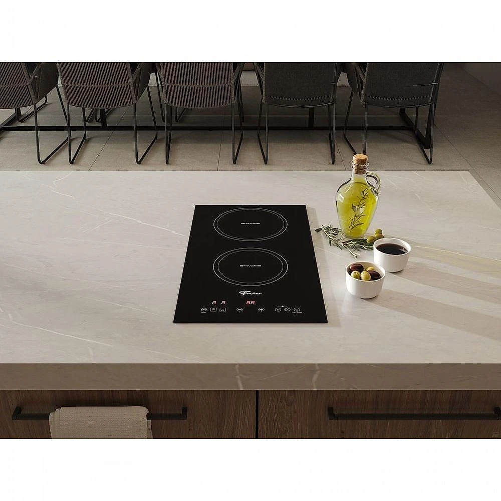 Cooktop De Indução Fischer 2 Bocas Com Touch Screen Vitrocerâmica 220V