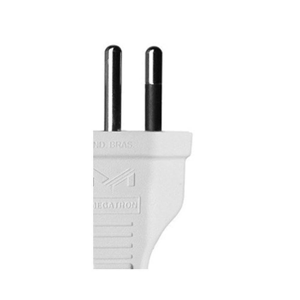 Kit 10 Cabos de Força Tripolar Fonte 2m 250V Branco Vinik