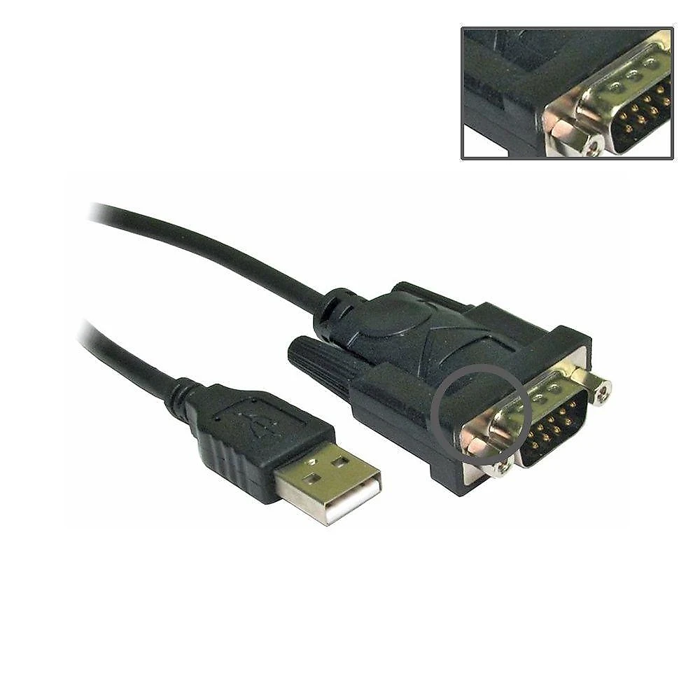 Cabo Adaptador Serial RS-232 para USB Conversor 1 Porta RS232 80CM NWT