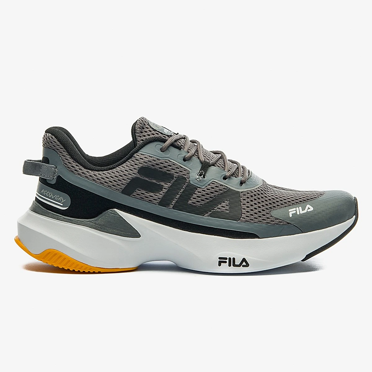 Miniatura Tênis Fila Recovery Masculino Grafite+Amarelo - 37