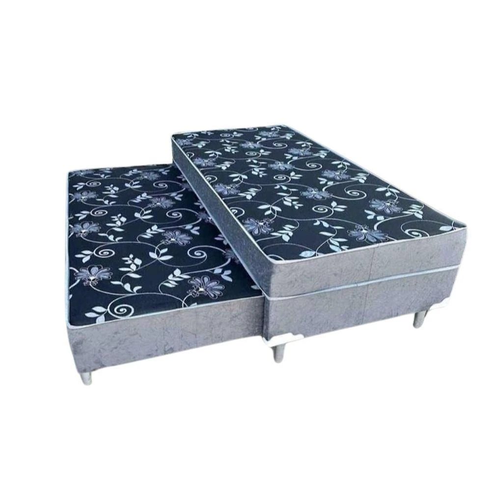 Bicama Solteiro Colchão Conjugado D28 Com Cama Auxiliar 10cm