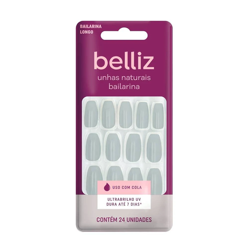 Unhas Postiças Belliz Naturais Bailarina